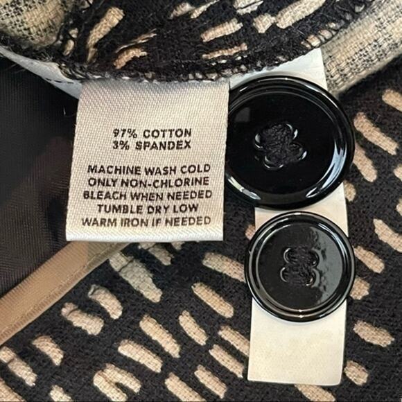 Loft Black & Tan Print Career Office Academia Ankle Pant NWOT Size 2 - Picture 7 of 9